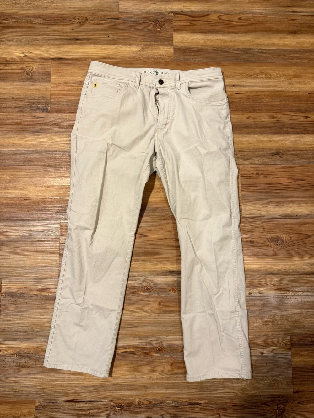 Duck Head Men’s Classic Fit Pinpoint Canvas Stone Chino Pants. 34x28